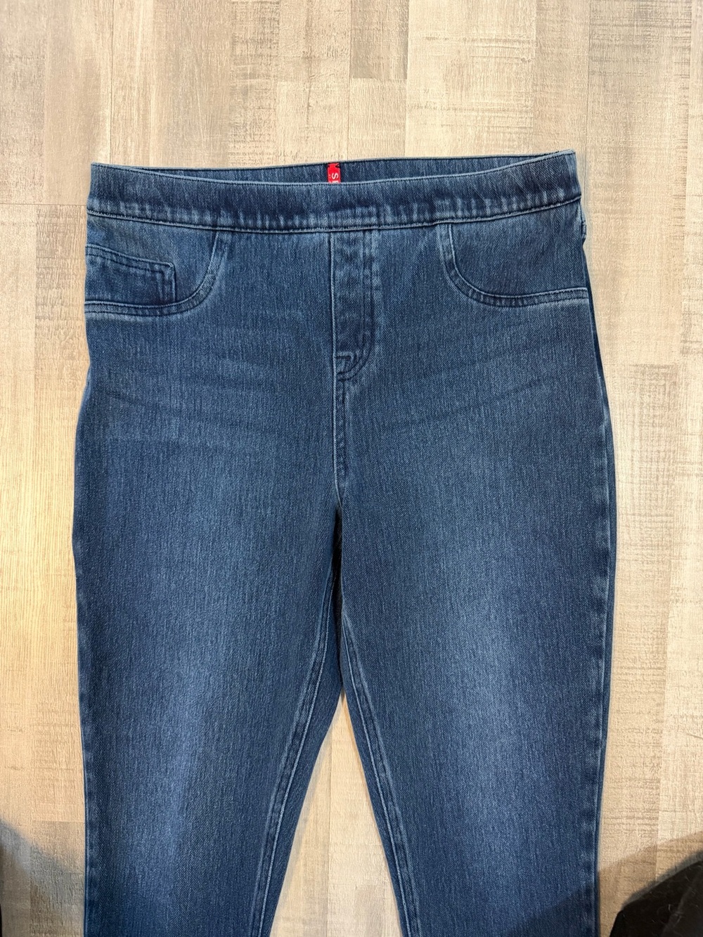 SPANX Jean-ish Ankle Leggings Women’s L Tall Blue Pull-On Stretch Jeggings